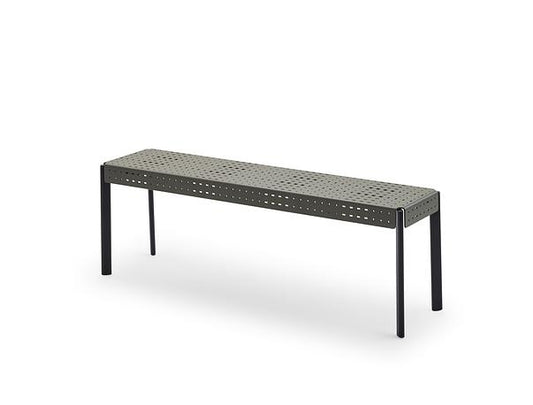 Gerda Bench Aluminum Green Grey & Black Blue