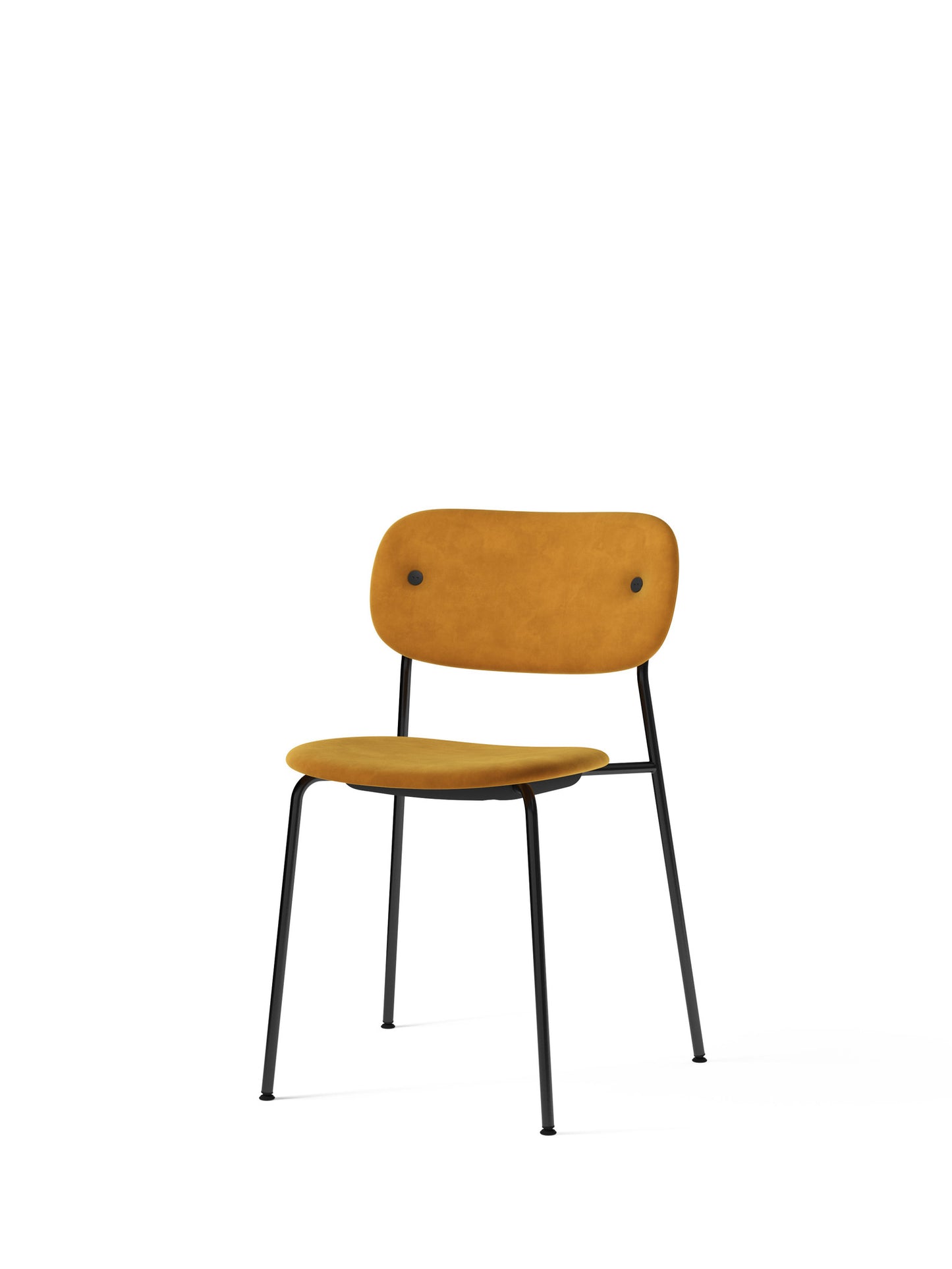 Co Chair, Dining Height, Black Steel, Fully Upholstered