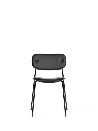 Co Chair, Dining Height, Black Steel, Fully Upholstered