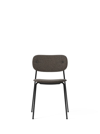 Co Chair, Dining Height, Black Steel, Fully Upholstered