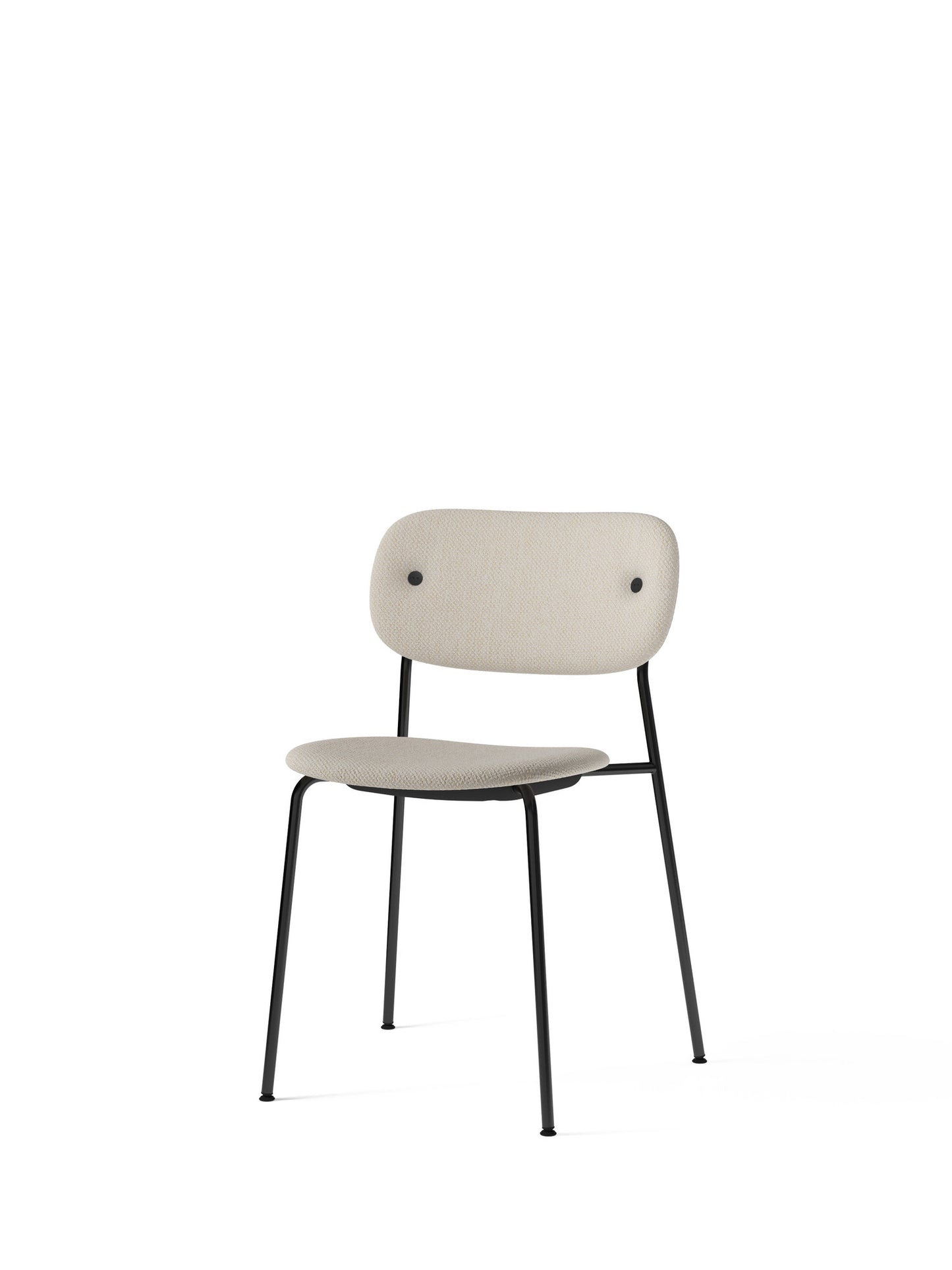 Co Chair, Dining Height, Black Steel, Fully Upholstered