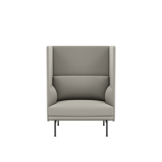 Outline Highback Sofa / 1-Seater, Black Base