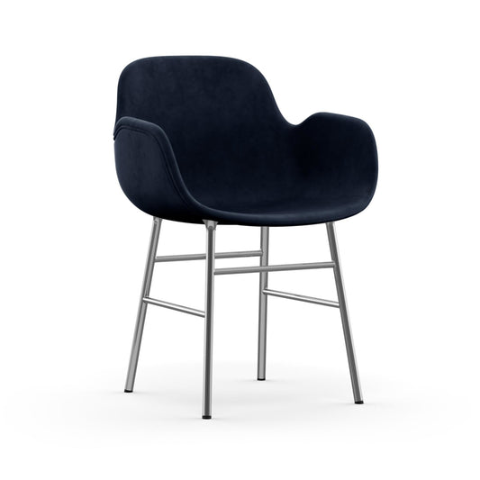 Form Armchair Full Upholstery Chrome