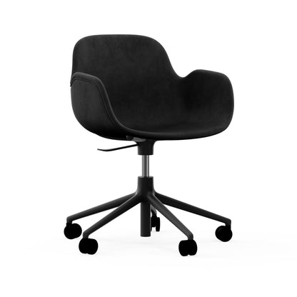 Form Armchair Swivel 5W Gaslift Full Uph. Black Alu