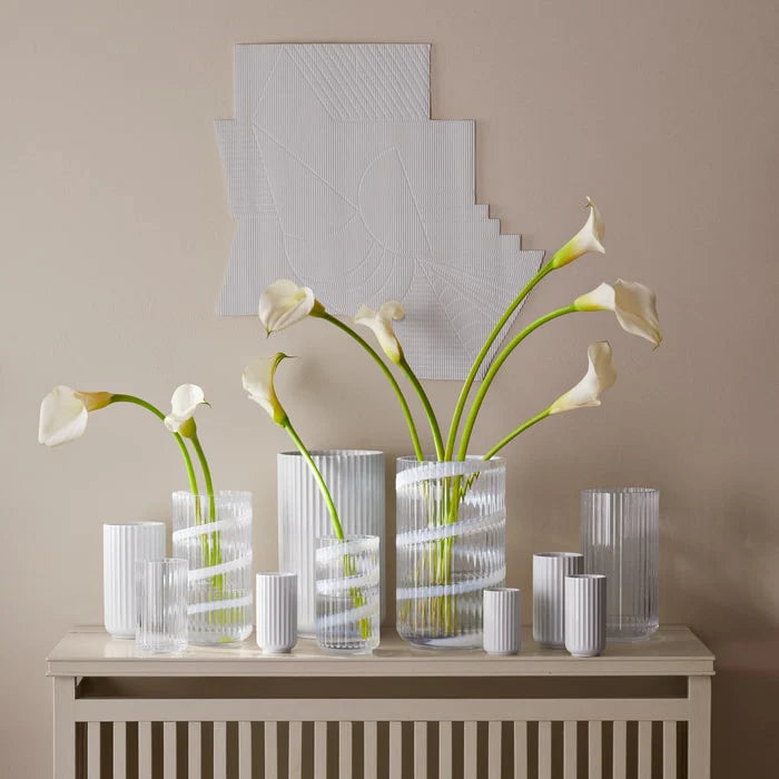 Porcelæn Lyngby Vase, Swirl White