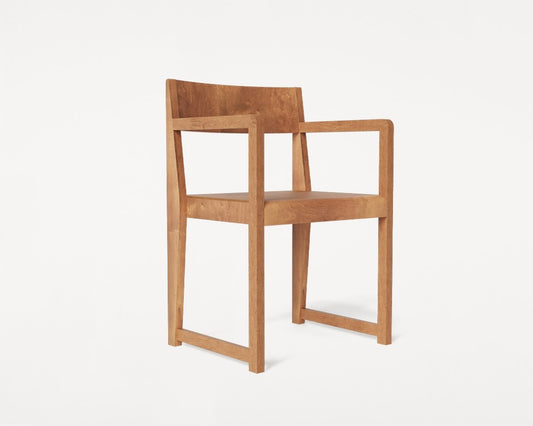 Armrest Chair 01 | Warm Brown Wood