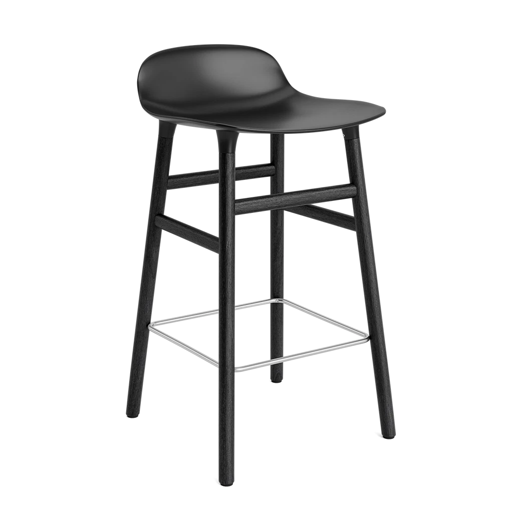 Form Barstool 65 cm Black Oak
