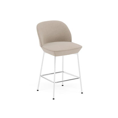 OSLO COUNTER STOOL UPHOLSTERED CHROME BASE / H: 65 CM / 25.6"