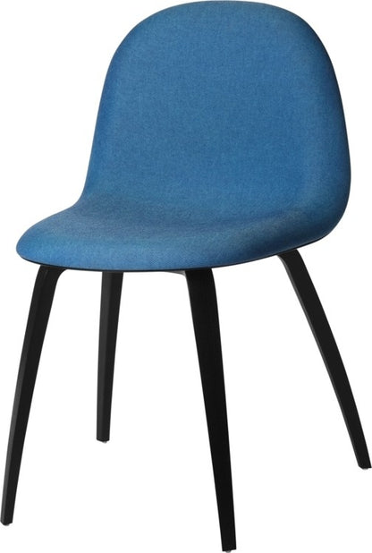 3D Dining Chair - Front Upholstered, Wood base, Black Stained Birch Semi Matte