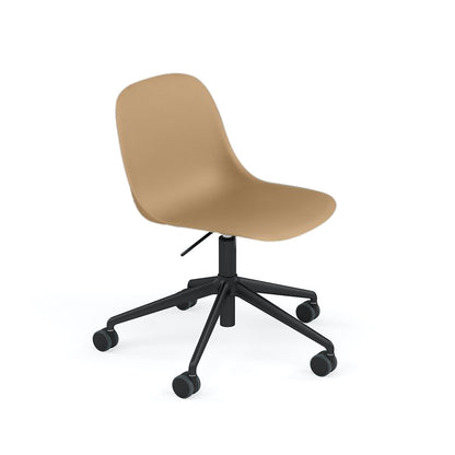 Fiber Side Chair / Swivel Base with Castors & Gas Lift, Fiber Shell
