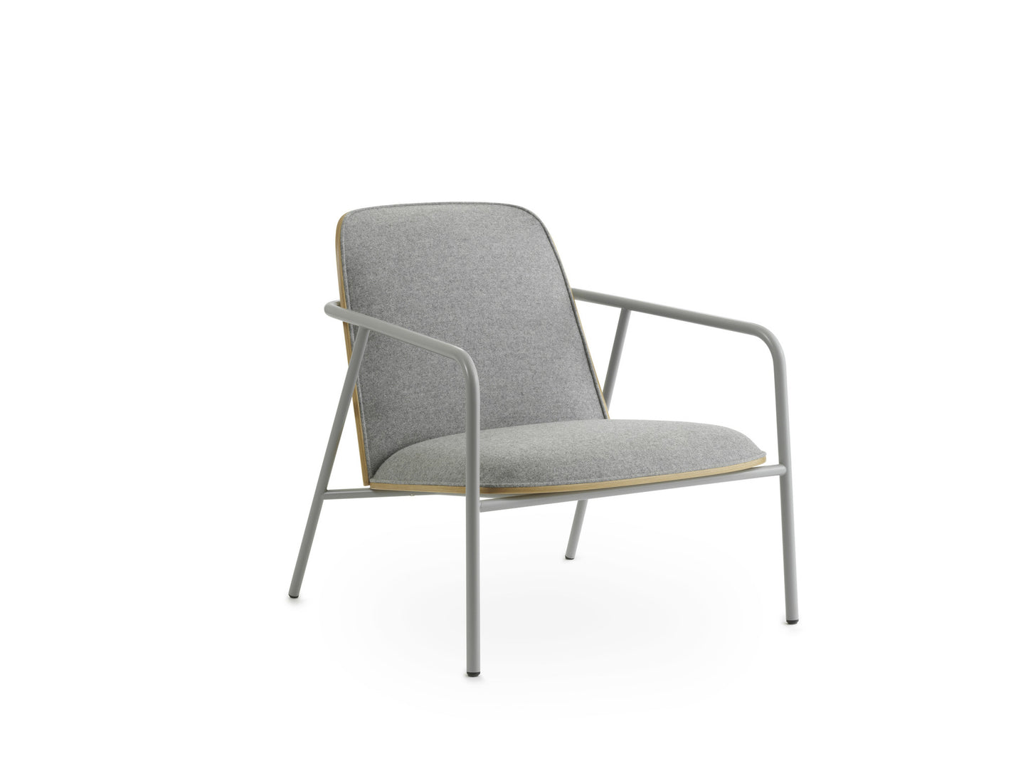 Pad Lounge Chair Low Grey Steel