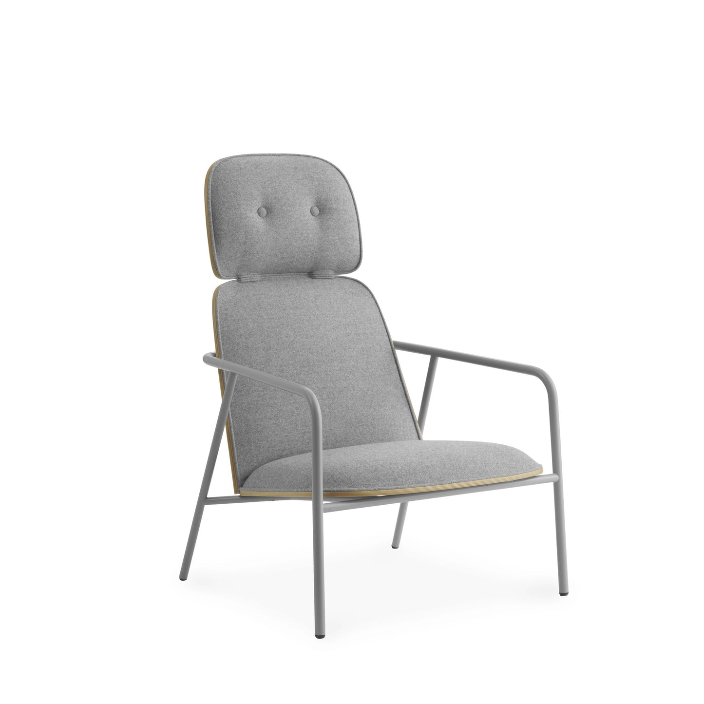 Pad Lounge Chair High Grey Steel