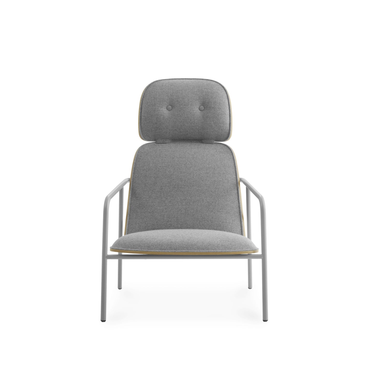Pad Lounge Chair High Grey Steel