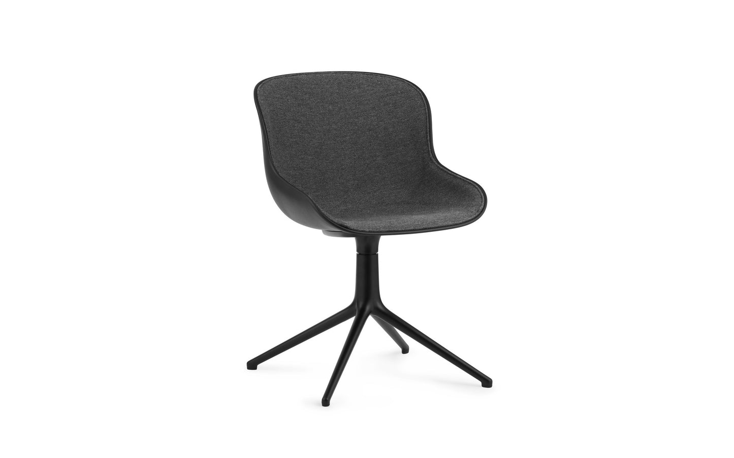 Hyg Chair Swivel 4L Front Upholstery Black Alu