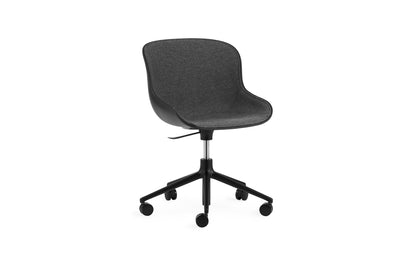 Hyg Chair Swivel 5W Gaslift Front Upholstery Black Alu