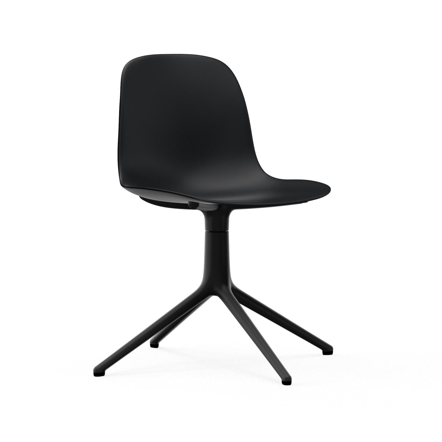 Form Chair Swivel 4L Black Alu