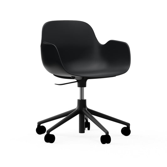 Form Armchair Swivel 5W Gaslift Black Alu