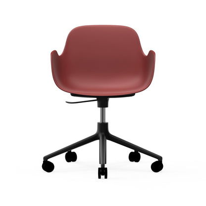 Form Armchair Swivel 5W Gaslift Black Alu