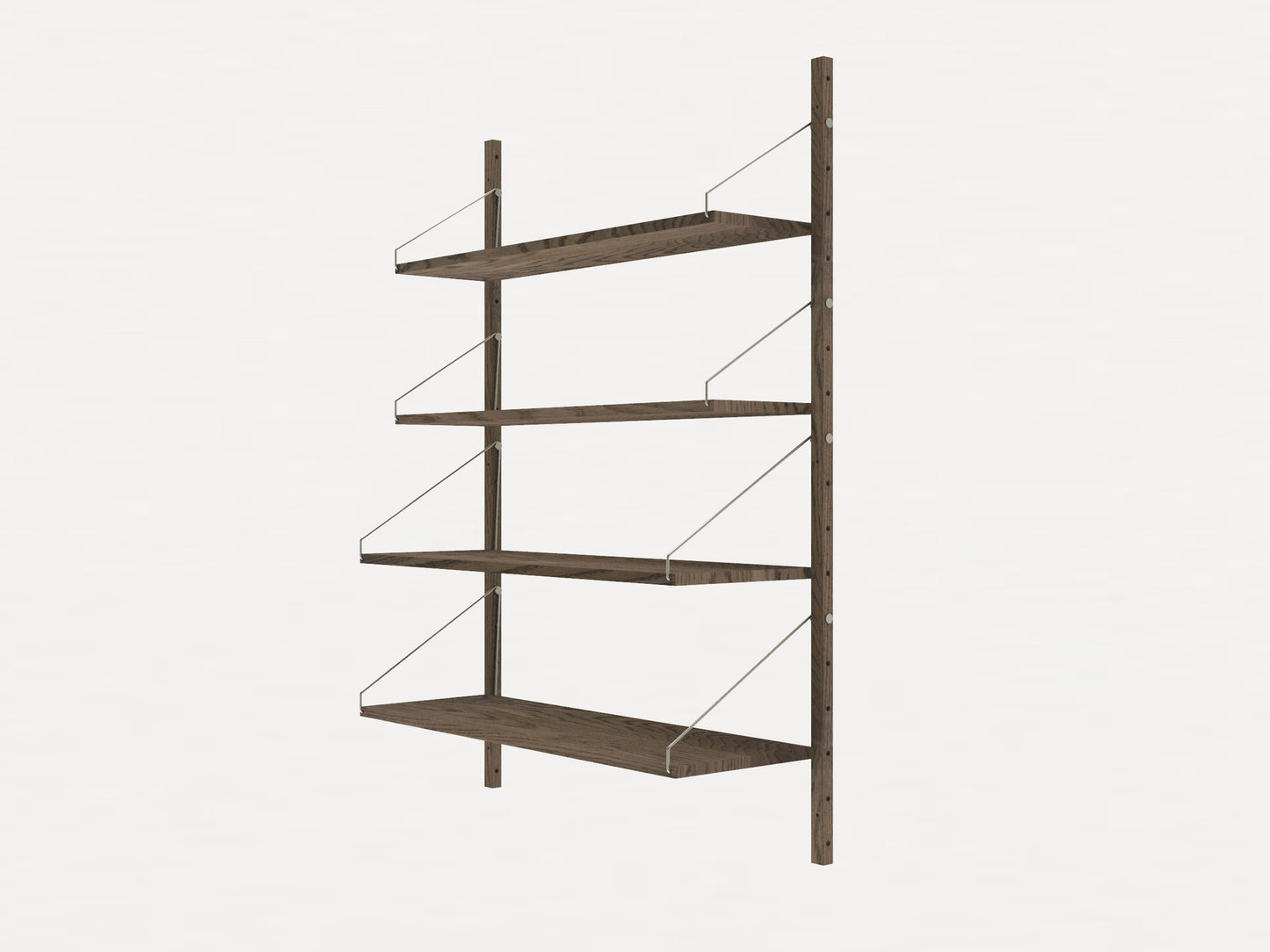 Shelf Library Dark Oiled Oak H1148