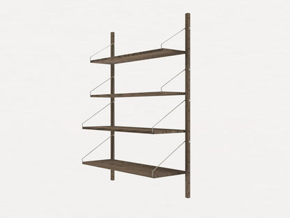Shelf Library Dark Oiled Oak H1148