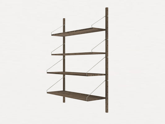 Shelf Library Dark Oiled Oak H1148