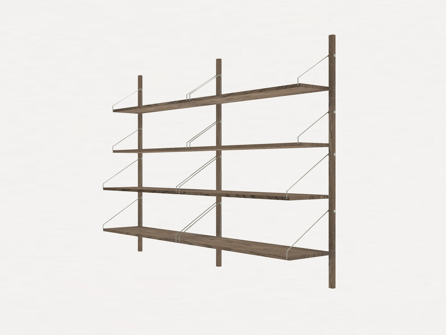 Shelf Library Dark Oiled Oak H1148