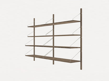 Shelf Library Dark Oiled Oak H1148