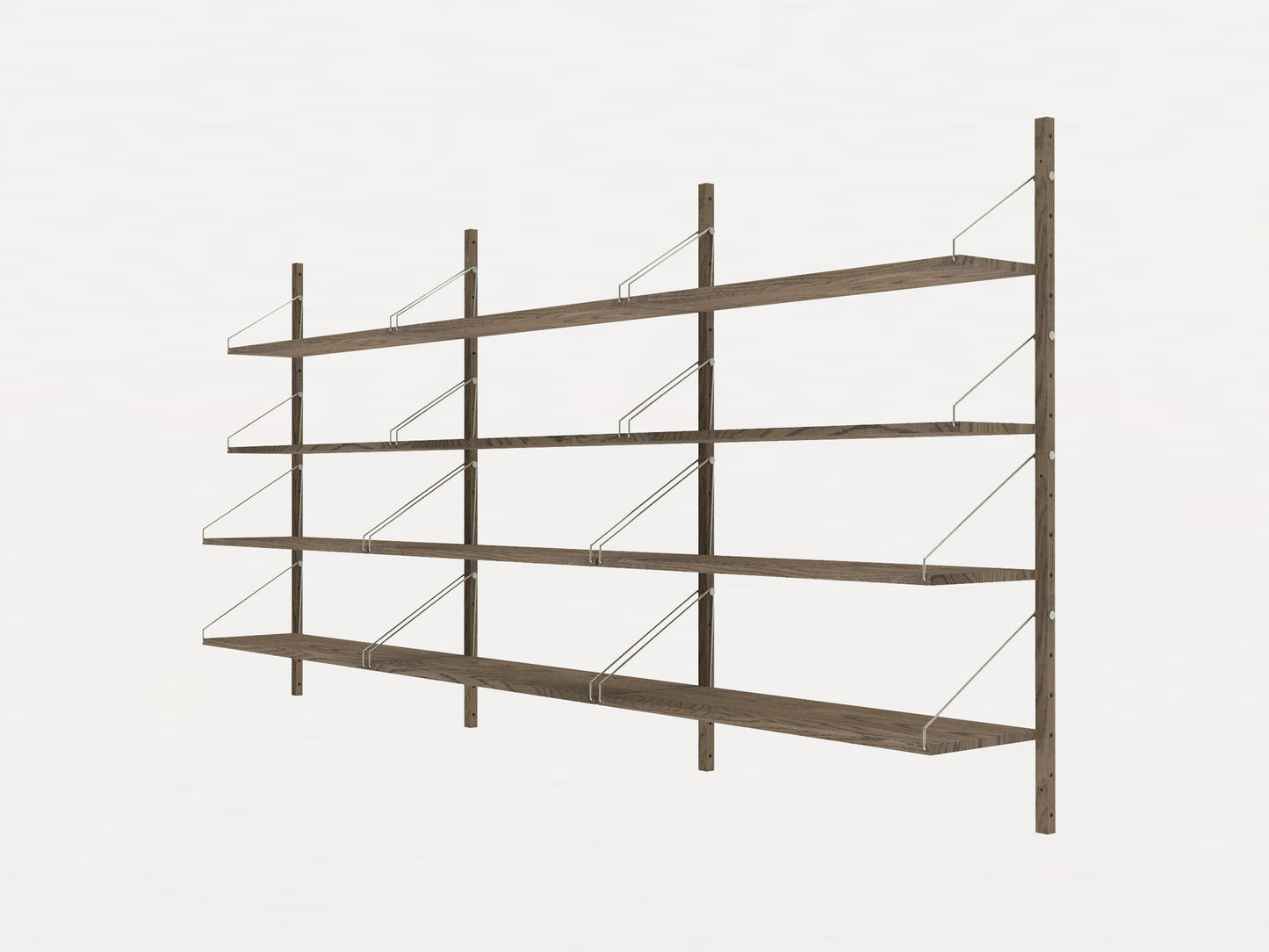 Shelf Library Dark Oiled Oak H1148