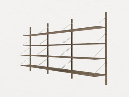 Shelf Library Dark Oiled Oak H1148