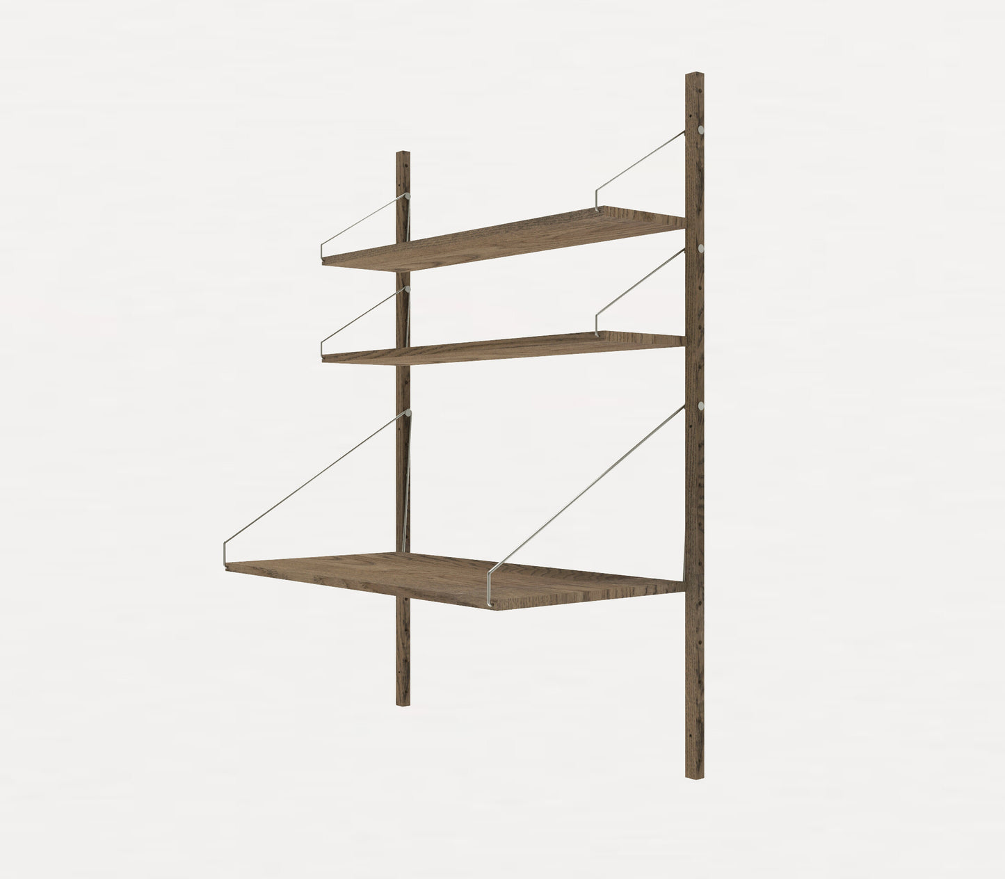 Shelf Library Dark Oiled Oak H1148