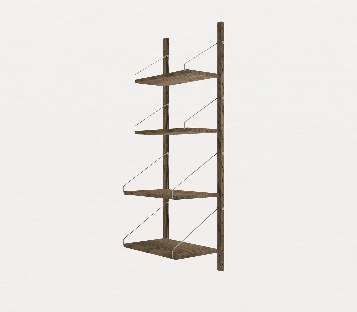 Shelf Library Dark Oiled Oak H1148