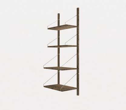 Shelf Library Dark Oiled Oak H1148