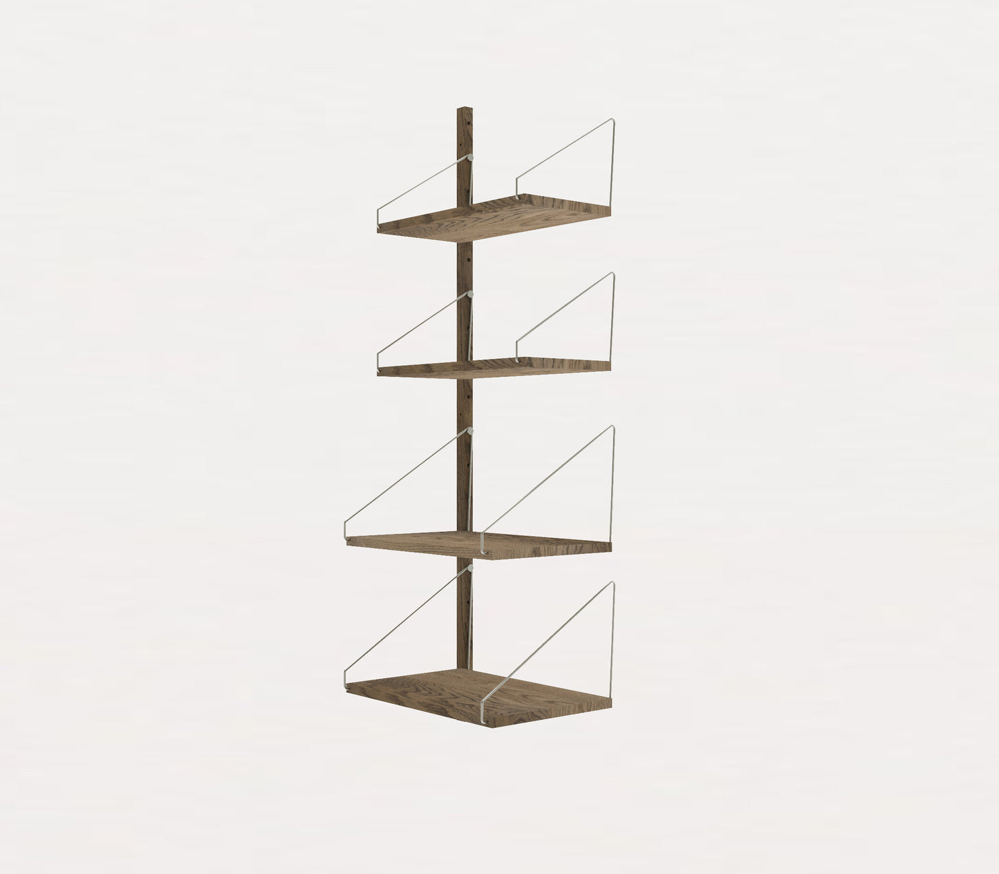 Shelf Library Dark Oiled Oak H1148