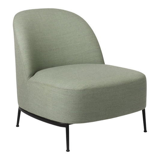Sejour Lounge Chair - Fully Upholstered, Antique Brass Base