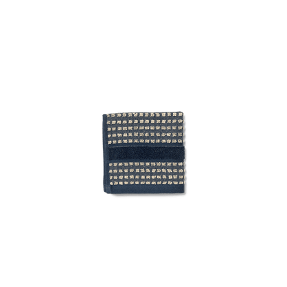 Check Towels, Dark Blue/Sand