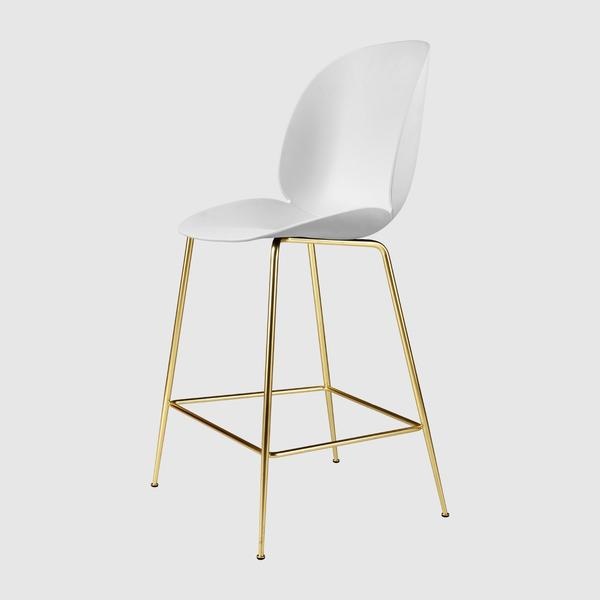 Beetle Counter Chair - Un-Upholstered, 65, Conic base, Antique Brass Base