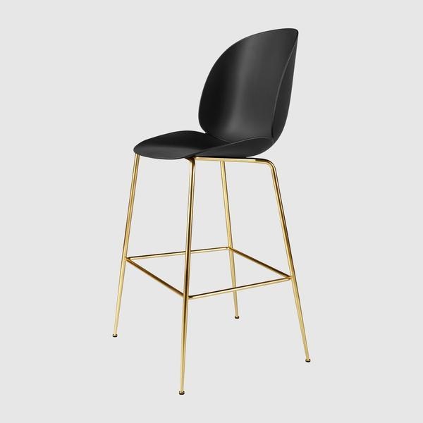 Beetle Bar Chair - Un-Upholstered, 75, Conic base, Antique Brass Base