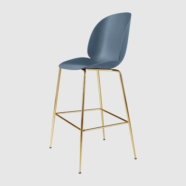 Beetle Bar Chair - Un-Upholstered, 75, Conic base, Antique Brass Base