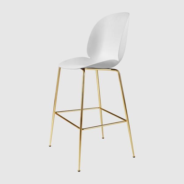 Beetle Bar Chair - Un-Upholstered, 75, Conic base, Antique Brass Base