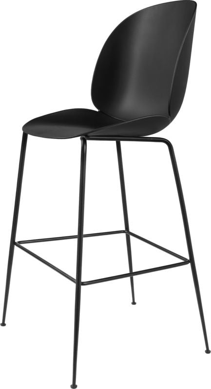 Beetle Bar Chair - Un-Upholstered, 75, Conic base, Black Matte Base