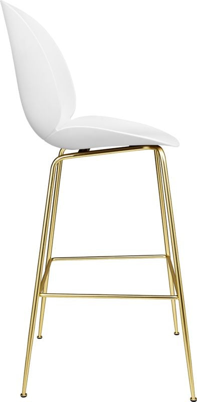 Beetle Bar Chair - Un-Upholstered, 75, Conic base, Brass Semi Matte Base