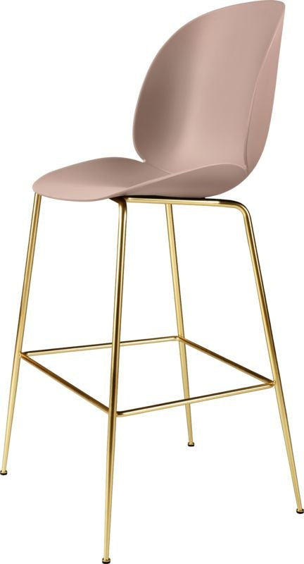 Beetle Bar Chair - Un-Upholstered, 75, Conic base, Brass Semi Matte Base