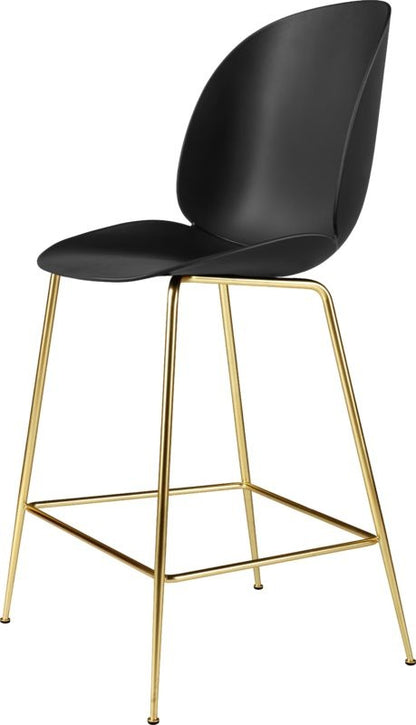 Beetle Counter Chair - Un-Upholstered, 65, Conic base, Brass Semi Matte Base