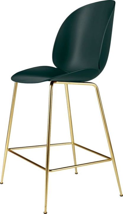 Beetle Counter Chair - Un-Upholstered, 65, Conic base, Brass Semi Matte Base