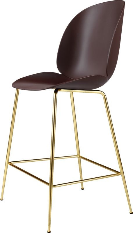 Beetle Counter Chair - Un-Upholstered, 65, Conic base, Brass Semi Matte Base