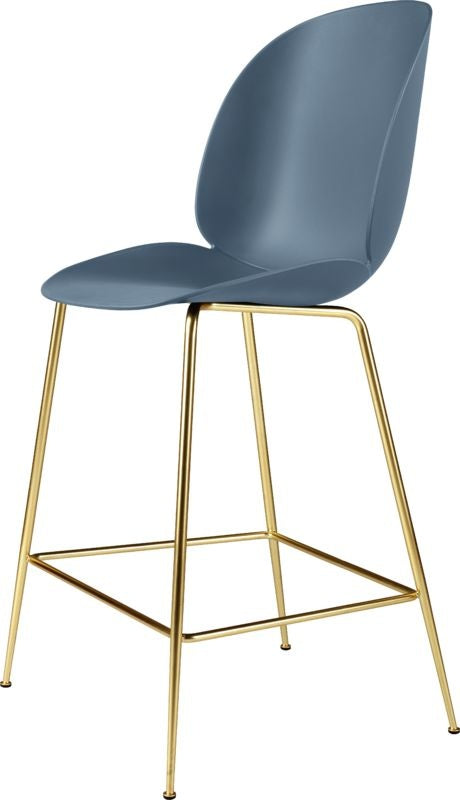 Beetle Counter Chair - Un-Upholstered, 65, Conic base, Brass Semi Matte Base