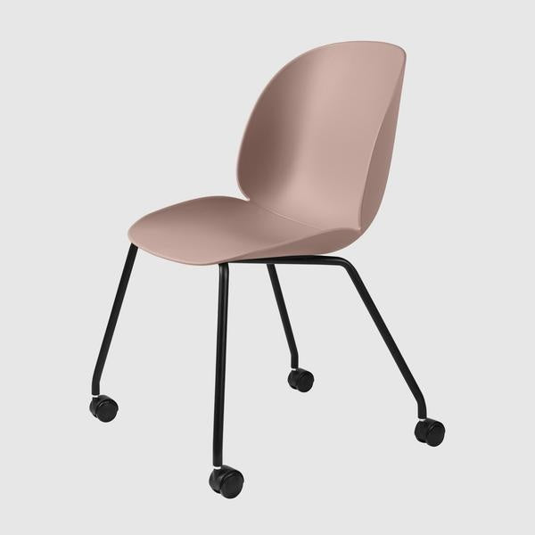 Beetle Meeting Chair - Un-Upholstered, 4 legs w. castors