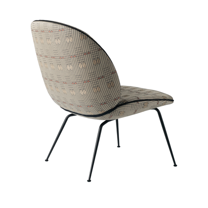 Beetle Lounge Chair - Fully Upholstered, Conic base, Black Matte