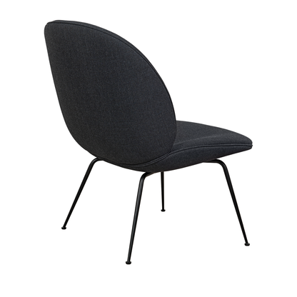 Beetle Lounge Chair - Fully Upholstered, Conic base, Black Matte