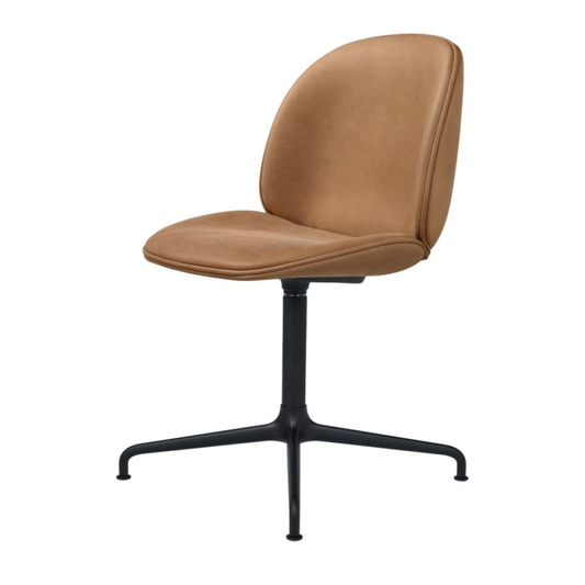 Beetle Meeting Chair - Fully Upholstered, 4-Star Base, Black Matte Base